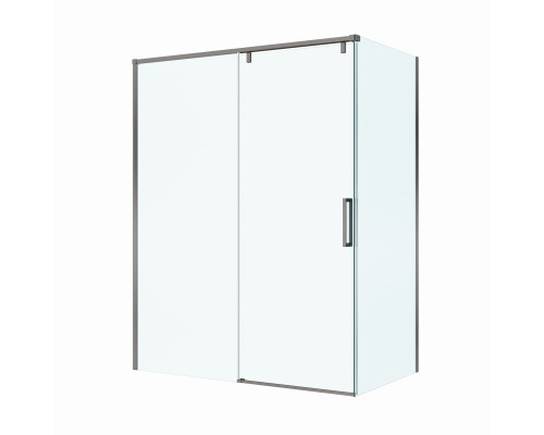 Душевой уголок BelBagno SOFT_CLOSE-1-AH-1-150/100-C-GM профиль оружейная сталь, стекло прозрачное