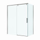 Душевой уголок BelBagno SOFT_CLOSE-1-AH-1-150/100-C-GM профиль оружейная сталь, стекло прозрачное
