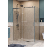 Душевой уголок BelBagno SOFT_CLOSE-2-AH-1-140/80-C-GM профиль оружейная сталь, стекло прозрачное