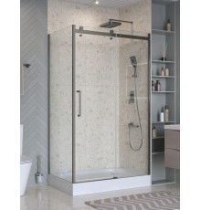 Душевой уголок BelBagno MARINO-2-AH-1-130/90-C-GM 130х90 см профиль оружейная сталь, стекло прозрачное