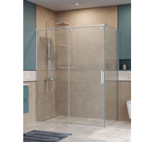 Душевой уголок BelBagno SOFT_CLOSE-1-AH-1-150/80-C-Cr профиль хром, стекло прозрачное