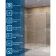 Душевой уголок BelBagno SOFT_CLOSE-2-AH-1-180/80-C-Cr профиль хром, стекло прозрачное