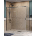 Душевой уголок BelBagno SOFT_CLOSE-2-AH-1-180/90-C-GM профиль оружейная сталь, стекло прозрачное