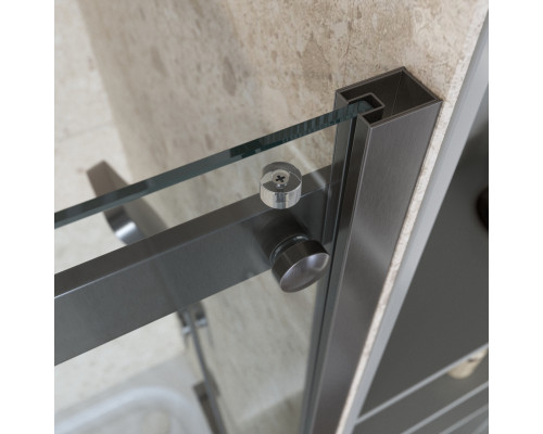 Душевой уголок BelBagno MARINO-2-AH-2-120/90-C-GM 120х90, профиль оружейная сталь, стекло прозрачное