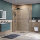 Душевой уголок BelBagno SOFT_CLOSE-1-AH-1-150/100-C-GM профиль оружейная сталь, стекло прозрачное
