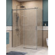 Душевой уголок BelBagno SOFT_CLOSE-2-AH-1-150/80-C-GM профиль оружейная сталь, стекло прозрачное