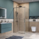 Душевой уголок BelBagno SOFT_CLOSE-1-A-1-100-C-GM профиль оружейная сталь, стекло прозрачное