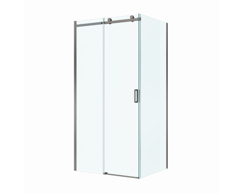 Душевой уголок BelBagno SOFT_CLOSE-2-AH-1-100/90-C-GM профиль оружейная сталь, стекло прозрачное