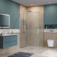 Душевой уголок BelBagno SOFT_CLOSE-1-AH-1-110/80-C-Cr профиль хром, стекло прозрачное