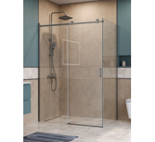Душевой уголок BelBagno SOFT_CLOSE-2-AH-1-140/100-C-GM профиль оружейная сталь, стекло прозрачное