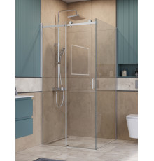 Душевой уголок BelBagno SOFT_CLOSE-2-A-1-100-C-Cr профиль хром, стекло прозрачное