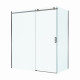 Душевой уголок BelBagno SOFT_CLOSE-2-AH-1-180/80-C-GM профиль оружейная сталь, стекло прозрачное