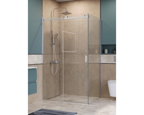 Душевой уголок BelBagno SOFT_CLOSE-2-AH-1-130/100-C-Cr профиль хром, стекло прозрачное