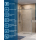 Душевой уголок BelBagno SOFT_CLOSE-2-AH-1-150/80-C-GM профиль оружейная сталь, стекло прозрачное