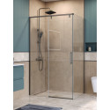 Душевой уголок BelBagno SOFT_CLOSE-1-AH-1-110/100-C-GMM профиль оружейная сталь, стекло прозрачное