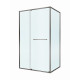 Душевой уголок CEZARES LUX-AH-FS-11-120/90-C-GM, 120х90 см, профиль оружейная сталь, стекло прозрачное