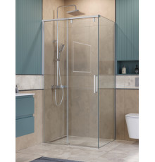 Душевой уголок BelBagno SOFT_CLOSE-1-AH-1-100/90-C-Cr профиль хром, стекло прозрачное