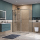Душевой уголок BelBagno SOFT_CLOSE-1-AH-1-150/80-C-GM профиль оружейная сталь, стекло прозрачное