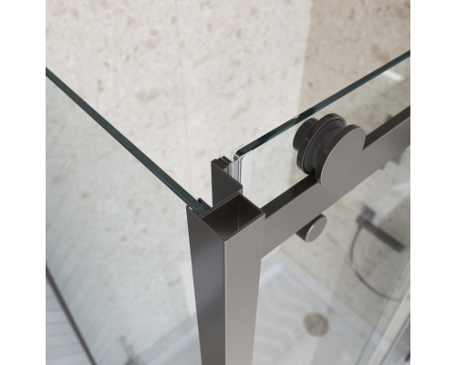 Душевой уголок BelBagno MARINO-2-AH-1-140/90-C-GM 140х90 см профиль оружейная сталь, стекло прозрачное