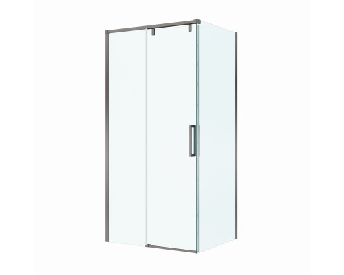 Душевой уголок BelBagno SOFT_CLOSE-1-AH-1-100/90-C-GM профиль оружейная сталь, стекло прозрачное