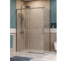 Душевой уголок BelBagno SOFT_CLOSE-1-AH-1-130/80-C-GM профиль оружейная сталь, стекло прозрачное