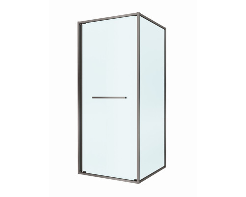 Душевой уголок CEZARES LUX-AH-FS-1-90/100-C-GM, 90х100 см, профиль оружейная сталь, стекло прозрачное