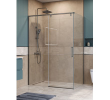 Душевой уголок BelBagno SOFT_CLOSE-1-AH-1-160/80-C-GM профиль оружейная сталь, стекло прозрачное