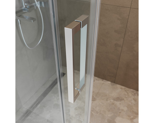 Душевой уголок BelBagno SOFT_CLOSE-1-AH-1-130/80-C-Cr профиль хром, стекло прозрачное