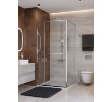 Душевой уголок CEZARES LUX-AH-FS-11-100/80-C-CR, 100х80 см, профиль хром глянцевый, стекло прозрачное