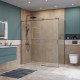 Душевой уголок BelBagno SOFT_CLOSE-2-AH-1-180/100-C-GM профиль оружейная сталь, стекло прозрачное