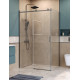 Душевой уголок BelBagno SOFT_CLOSE-2-AH-1-130/100-C-GM профиль оружейная сталь, стекло прозрачное