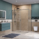 Душевой уголок BelBagno SOFT_CLOSE-2-AH-1-160/100-C-GM профиль оружейная сталь, стекло прозрачное
