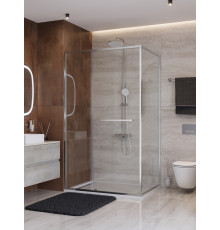 Душевой уголок CEZARES LUX-AH-FS-11-120/100-C-CR, 120х100 см, профиль хром глянцевый, стекло прозрачное