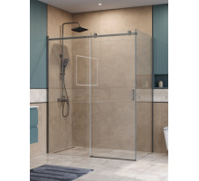 Душевой уголок BelBagno SOFT_CLOSE-2-AH-1-160/80-C-GM профиль оружейная сталь, стекло прозрачное