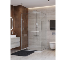 Душевой уголок CEZARES LUX-AH-FS-11-120/90-C-CR, 120х90 см, профиль хром глянцевый, стекло прозрачное