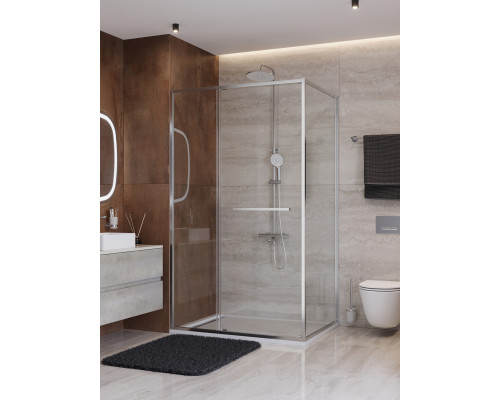 Душевой уголок CEZARES LUX-AH-FS-11-120/90-C-CR, 120х90 см, профиль хром глянцевый, стекло прозрачное