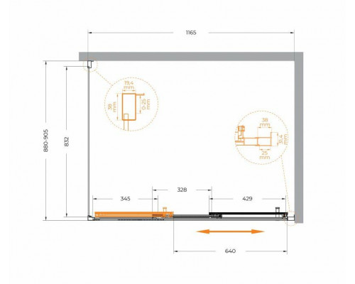 Душевой уголок CEZARES MOLVENO-AHF-31-120/90-C-GM-IV