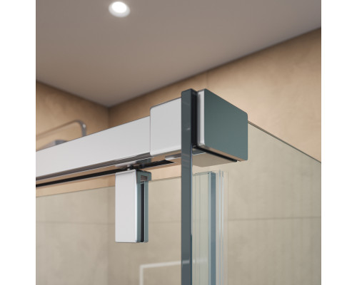 Душевой уголок BelBagno SOFT_CLOSE-1-AH-1-140/80-C-Cr профиль хром, стекло прозрачное