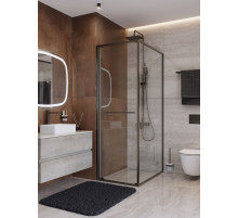 Душевой уголок CEZARES LUX-AH-FS-1-70/100-C-GM, 70х100 см, профиль оружейная сталь, стекло прозрачное