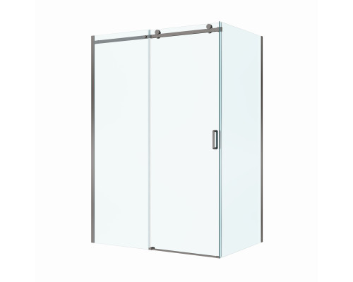 Душевой уголок BelBagno SOFT_CLOSE-2-AH-1-150/100-C-GM профиль оружейная сталь, стекло прозрачное
