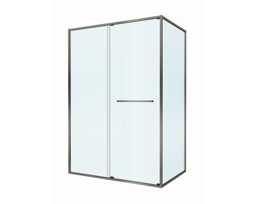 Душевой уголок CEZARES LUX-AH-FS-11-130/80-C-GM, 130х80 см, профиль оружейная сталь, стекло прозрачное
