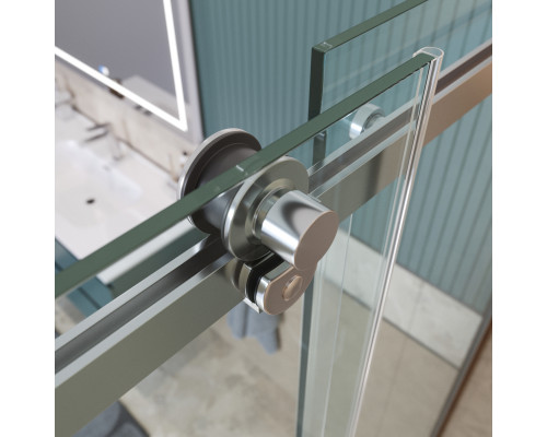 Душевой уголок BelBagno SOFT_CLOSE-2-AH-1-130/80-C-Cr профиль хром, стекло прозрачное