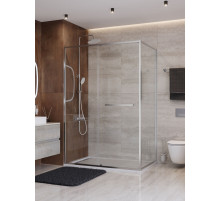 Душевой уголок CEZARES LUX-AH-FS-11-130/100-C-CR, 130х100 см, профиль хром глянцевый, стекло прозрачное