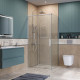 Душевой уголок BelBagno SOFT_CLOSE-1-AH-1-100/80-C-Cr профиль хром, стекло прозрачное