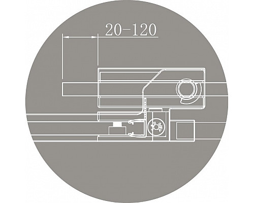 Душевой уголок CEZARES SLIDER-AH-2-80/90-90/100-GRIGIO-Cr