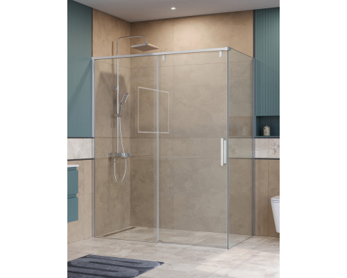 Душевой уголок BelBagno SOFT_CLOSE-1-AH-1-160/100-C-Cr профиль хром, стекло прозрачное