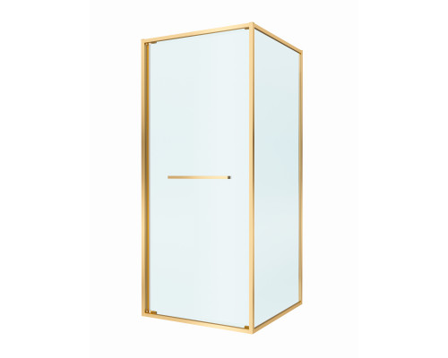 Душевой уголок CEZARES LUX-A-FS-1-90-C-BORO, 90х90 см, профиль брашированное золото, стекло прозрачное