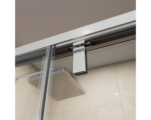 Душевой уголок BelBagno SOFT_CLOSE-1-AH-1-150/80-C-Cr профиль хром, стекло прозрачное