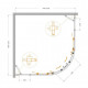 Душевой уголок CEZARES MOLVENO-R-22-90+30-C-BORO-IV