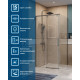Душевой уголок BelBagno SOFT_CLOSE-1-A-1-100-C-GM профиль оружейная сталь, стекло прозрачное